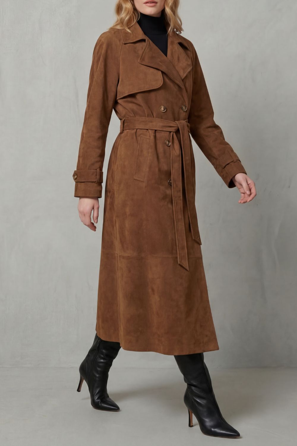 Velloré – Suede elegance – Trench coat-10468756783447-OLVIA ROSE LONDON