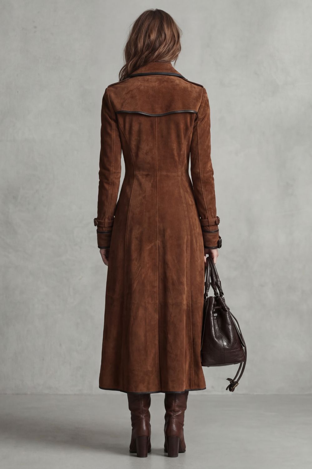 Marcelline – Tailored elegance – Long suede coat-10472151056727-OLVIA ROSE LONDON