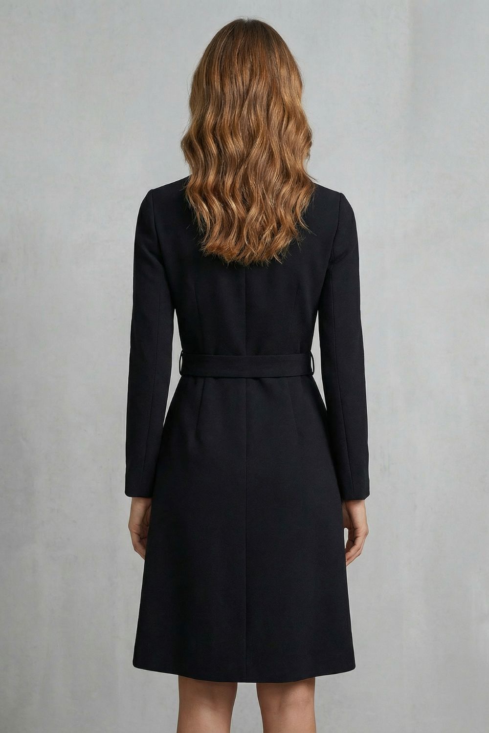 Nivara – Asymmetric belted waist – A-line midi dress-10452988920151-OLVIA ROSE LONDON