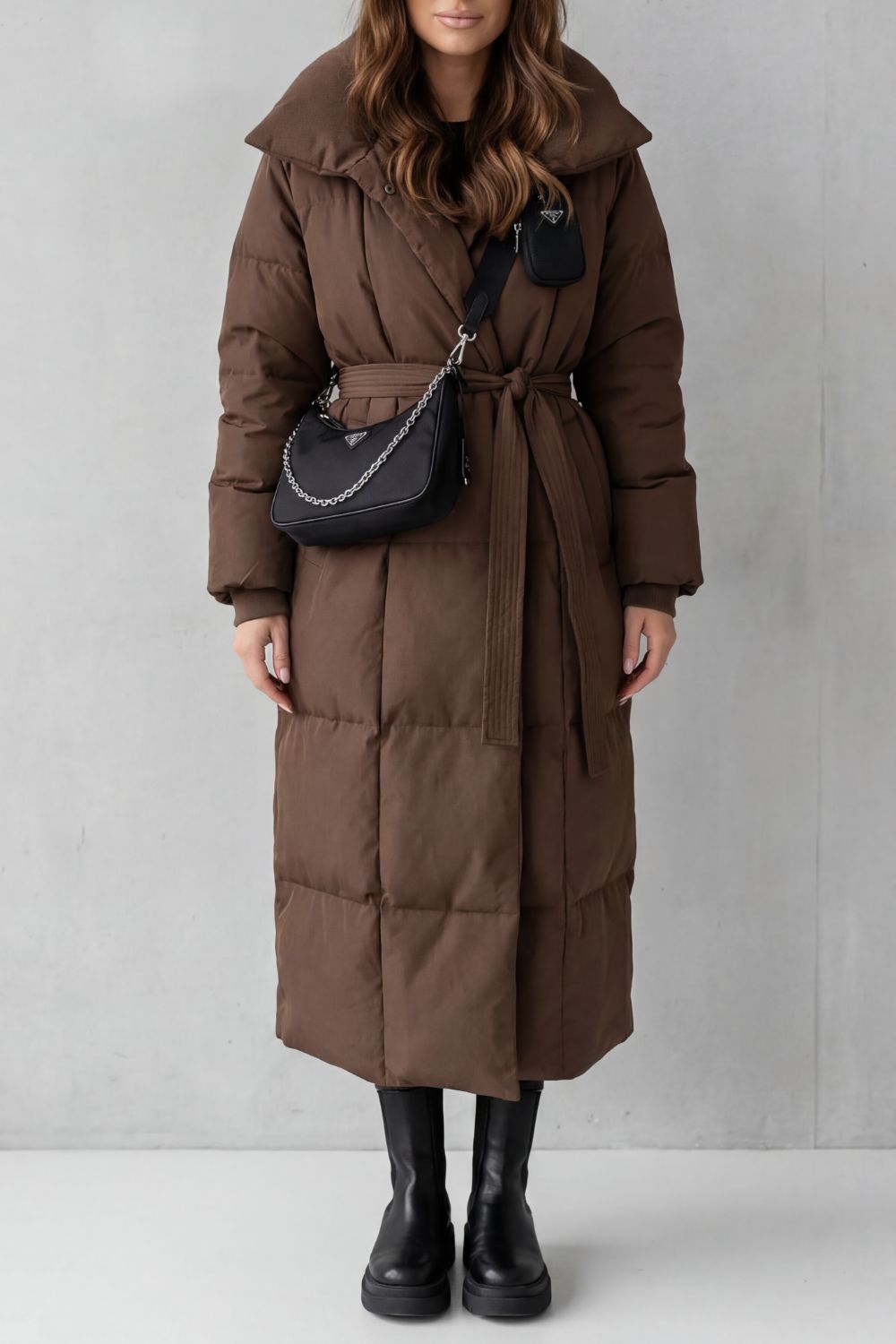 Frescetta – Belted silhouette – Long padded puffer coat-10469890031959-OLVIA ROSE LONDON