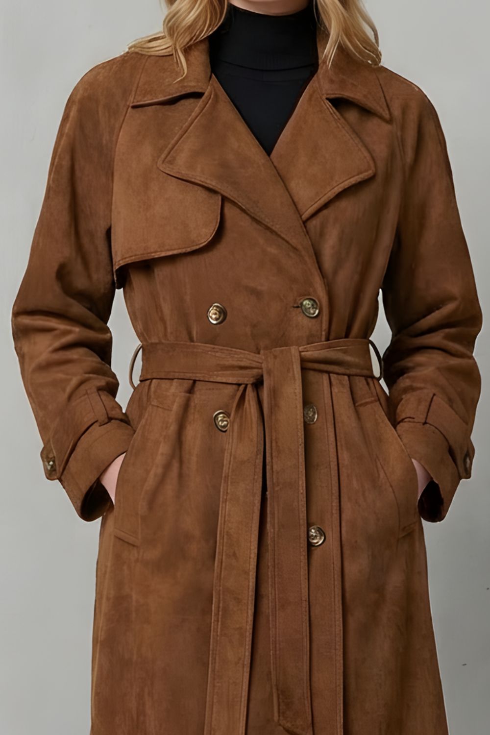 Velloré – Suede elegance – Trench coat-10468756783447-OLVIA ROSE LONDON