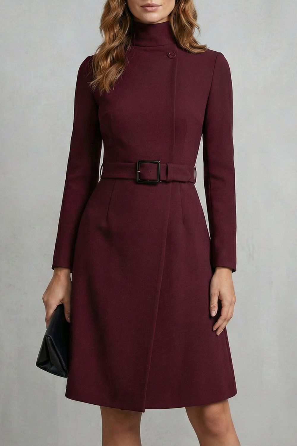 Nivara – Asymmetric belted waist – A-line midi dress-10452988920151-OLVIA ROSE LONDON