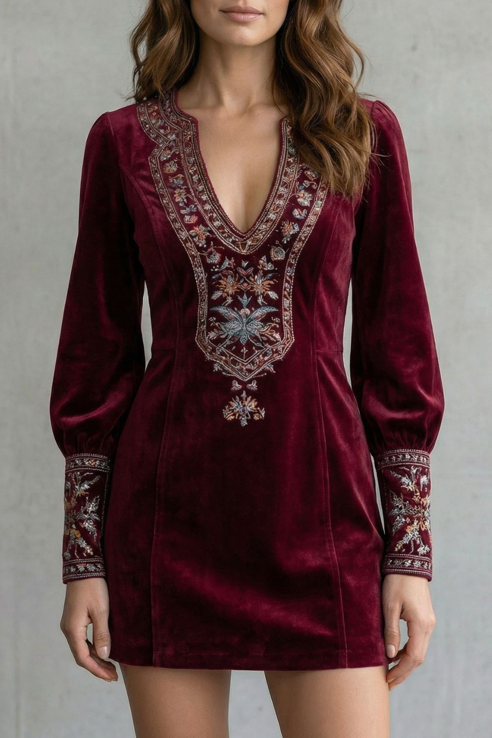 Eliranne – Embroidered detail – Boho mini dress-10452947108183-OLVIA ROSE LONDON