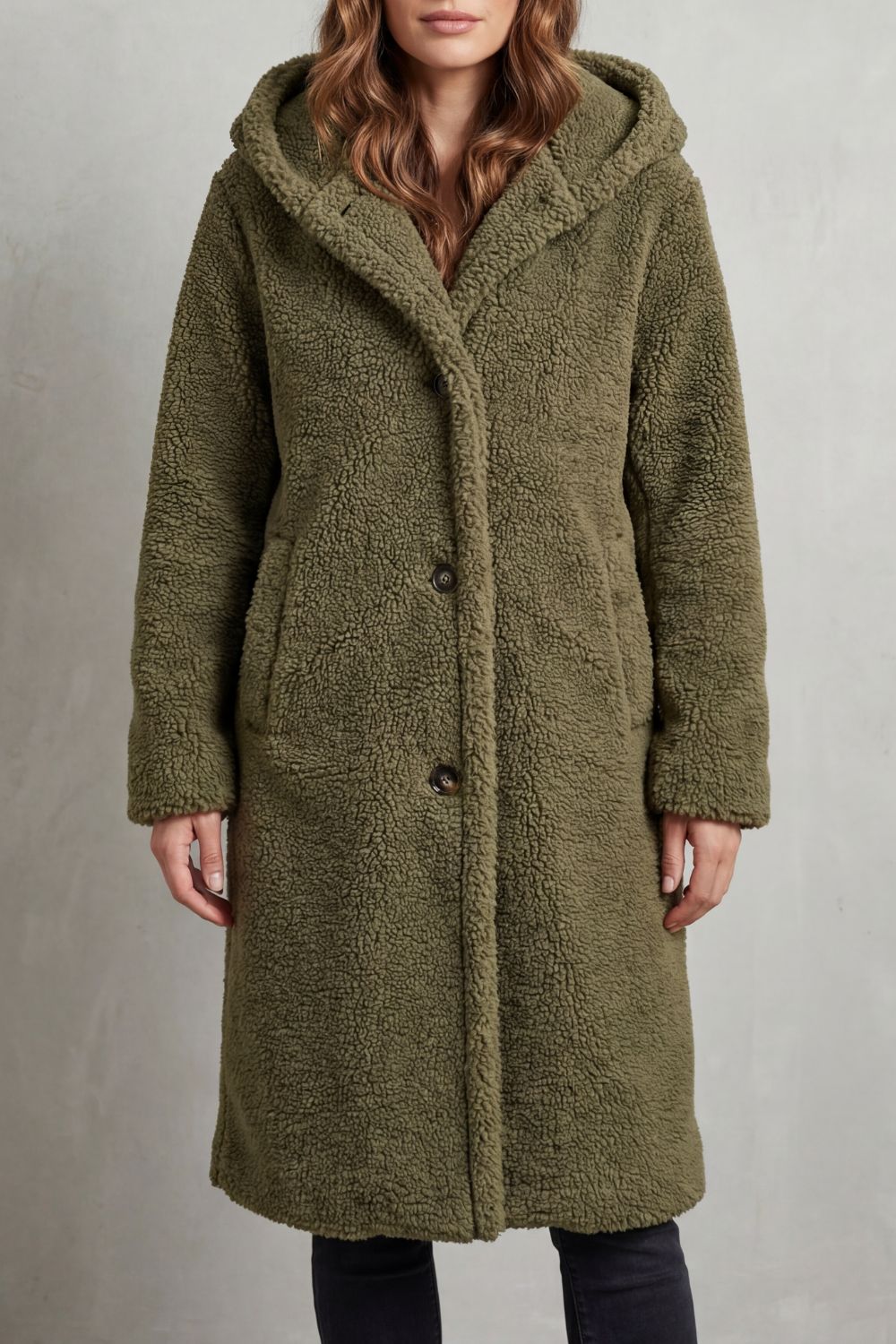 Fioranta – Plush hooded design – Long teddy coat-10469801197911-OLVIA ROSE LONDON