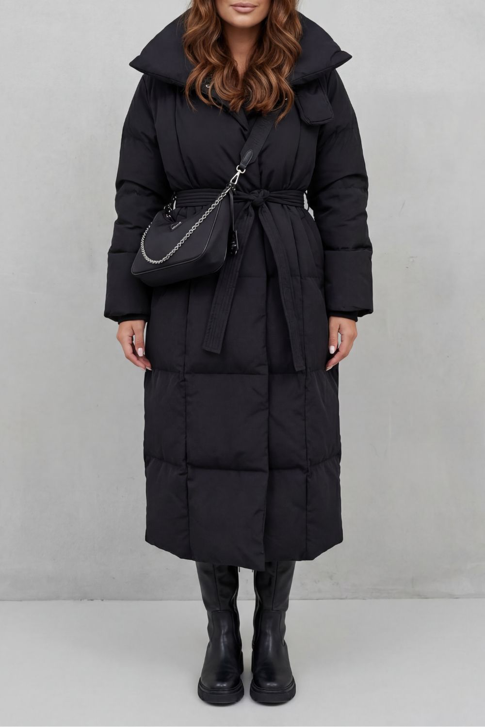 Frescetta – Belted silhouette – Long padded puffer coat-10469890031959-OLVIA ROSE LONDON