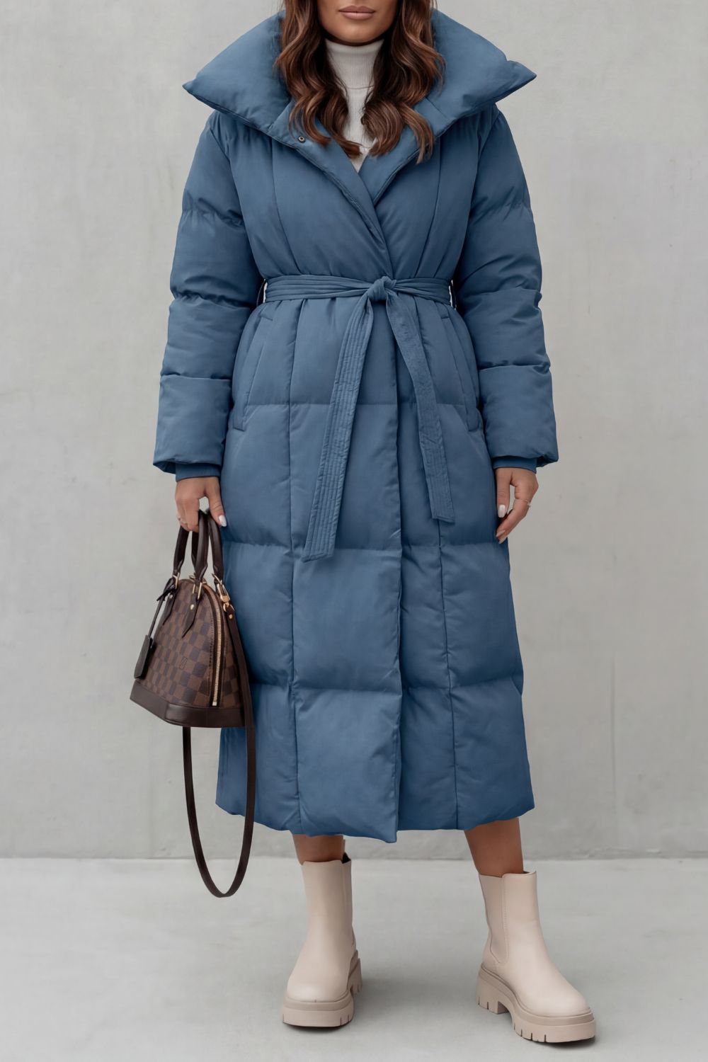 Frescetta – Belted silhouette – Long padded puffer coat-10469890031959-OLVIA ROSE LONDON