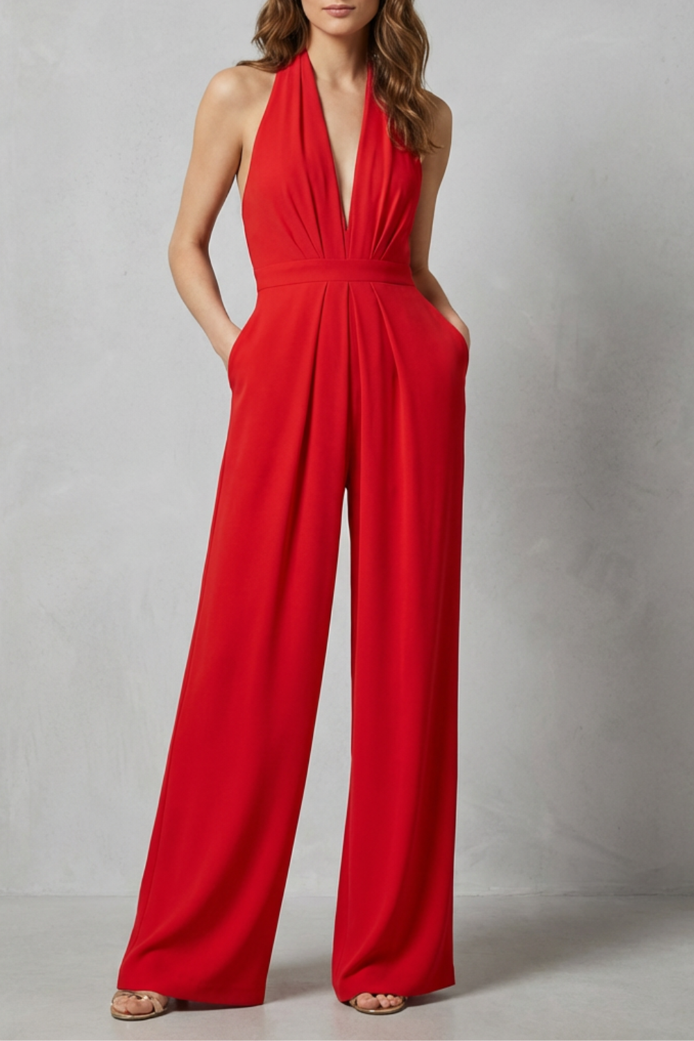 Aurora – Backless Halter Jumpsuit – Bold Summer Glamour-10494058430807-OLVIA ROSE LONDON