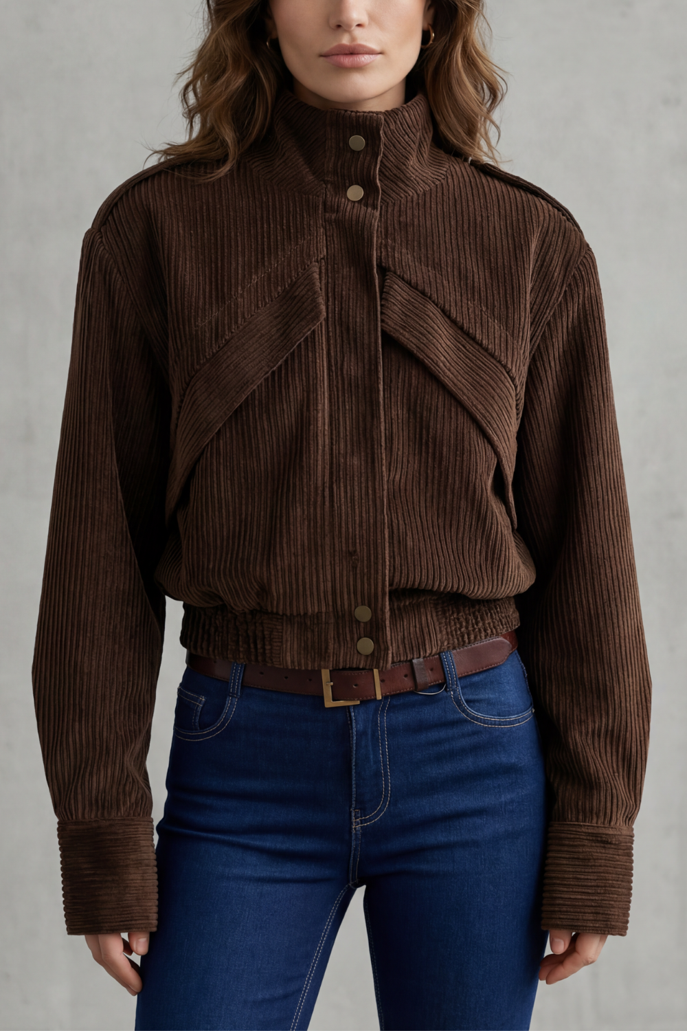 Bardelonne – Corduroy moto twist – Cropped jacket-10483578208599-OLVIA ROSE LONDON