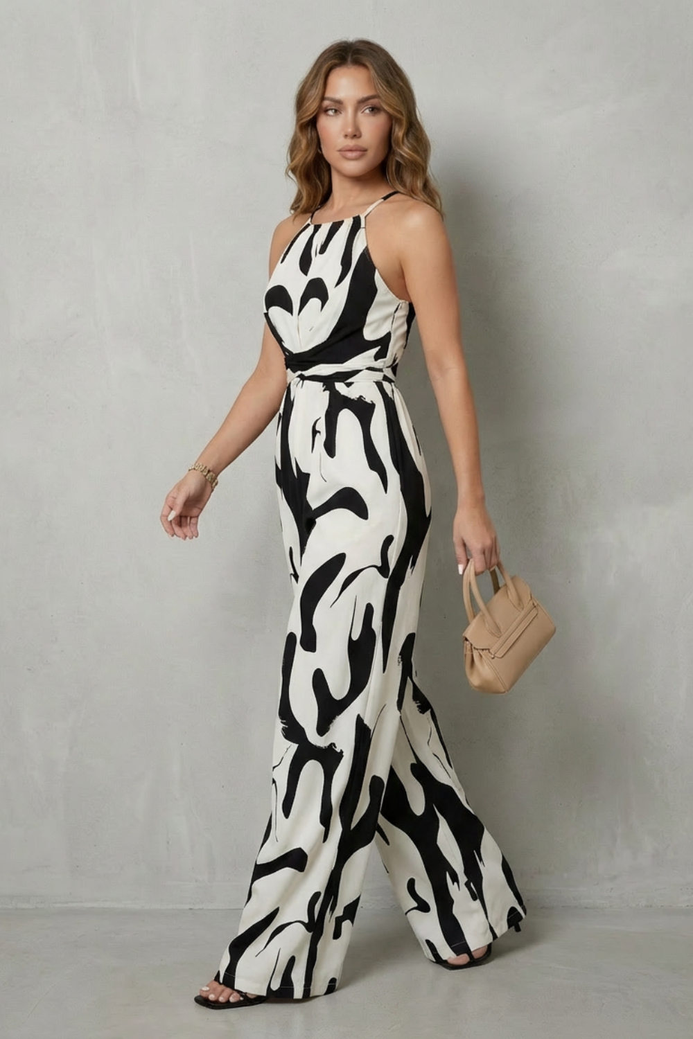 Calivana – Abstract print halter – Wide-leg jumpsuit-10510207811927-OLVIA ROSE LONDON