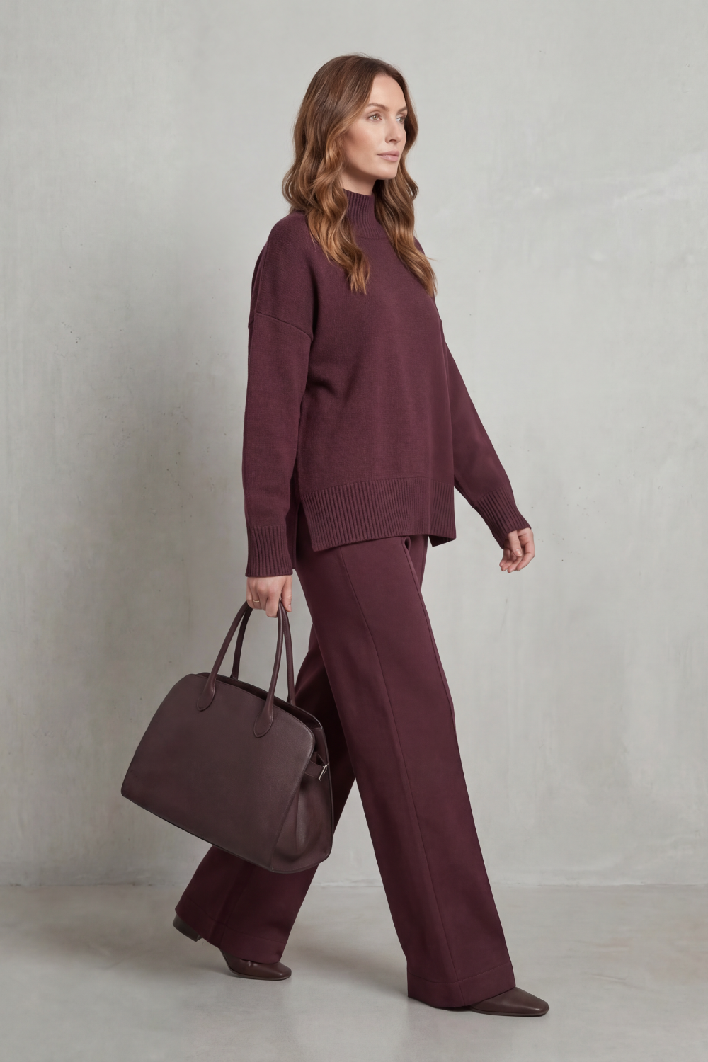 Casavella – Folded collar charm – Knit lounge set-10486880534871-OLVIA ROSE LONDON