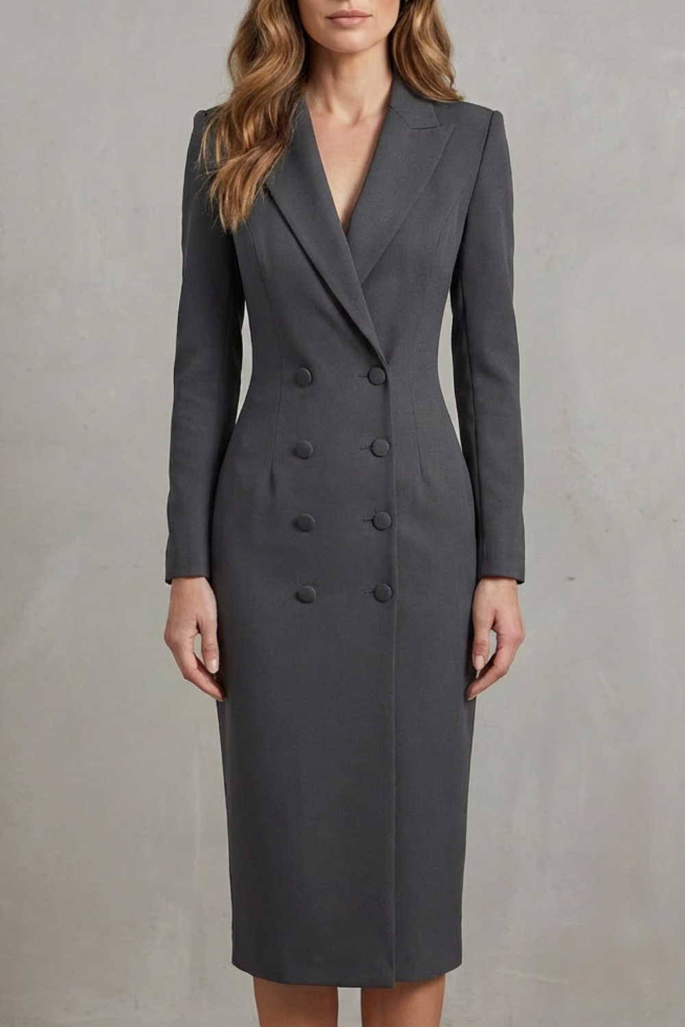 Celeste – Double-Breasted Blazer Dress – Executive Elegance for Power Dressing-10494058332503-OLVIA ROSE LONDON