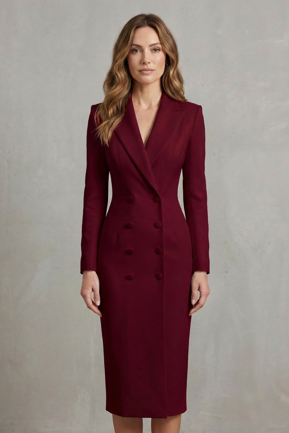 Celeste – Double-Breasted Blazer Dress – Executive Elegance for Power Dressing-10494058332503-OLVIA ROSE LONDON