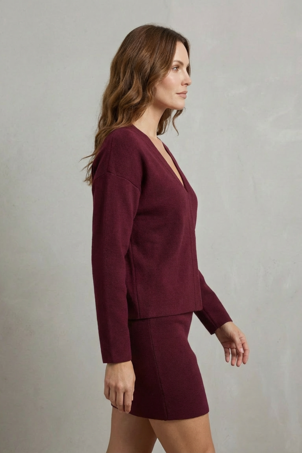 Clarette – Effortless Charm – Knitted Slim Jacket & Skirt Set-10508122095959-OLVIA ROSE LONDON