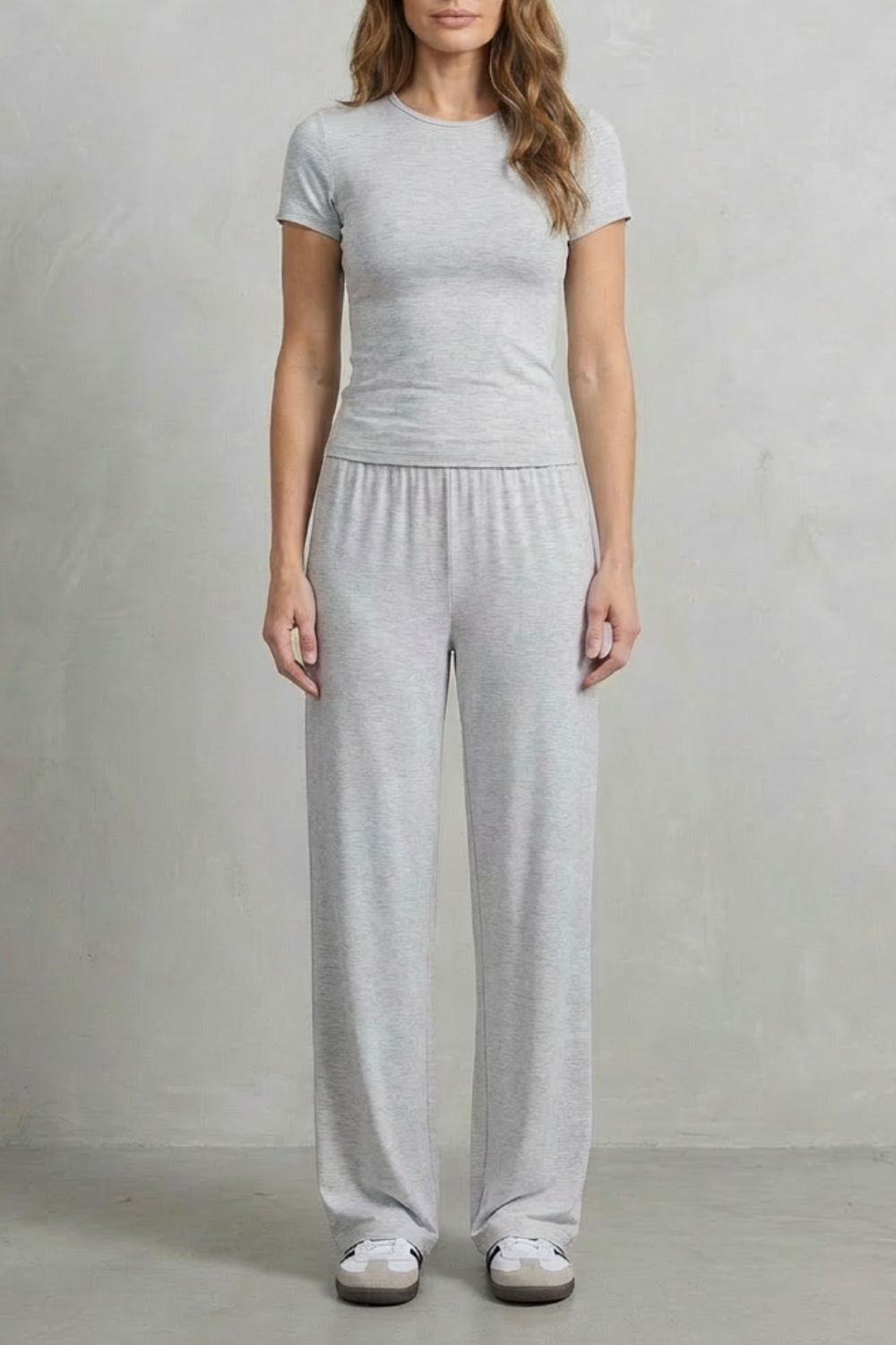 Élan – Sleek Simplicity – Pure Color Wide-Leg Pants Suit-10508117770583-OLVIA ROSE LONDON