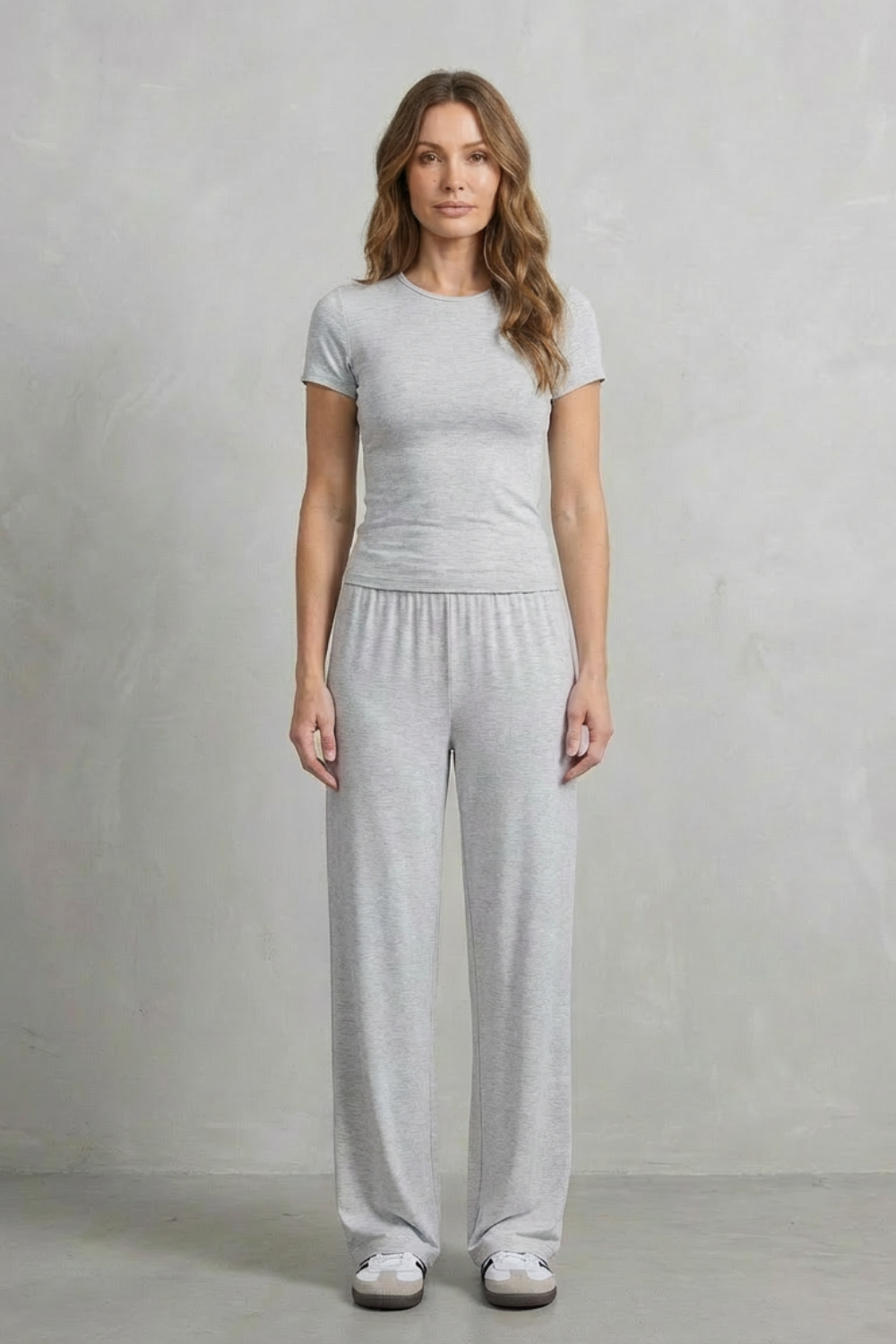 Élan – Sleek Simplicity – Pure Color Wide-Leg Pants Suit-10508117770583-OLVIA ROSE LONDON