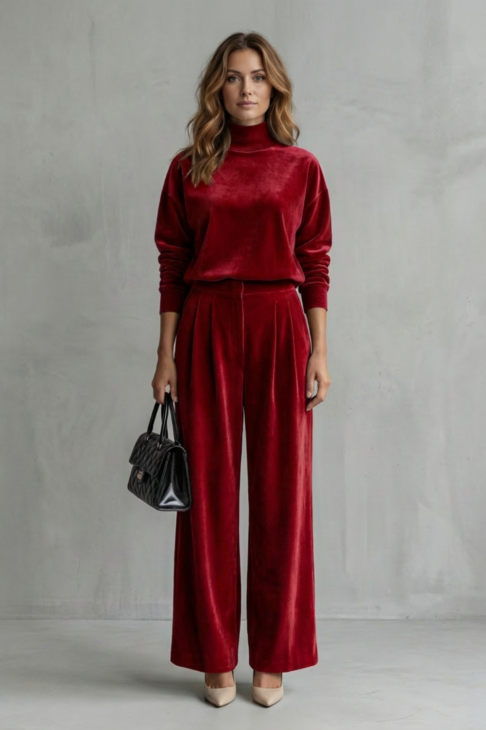 Élianne – Luxe Velour Elegance – Two-Piece Lounge Set-10508113215831-OLVIA ROSE LONDON