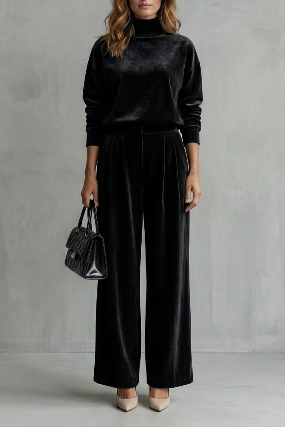 Élianne – Luxe Velour Elegance – Two-Piece Lounge Set-10508113215831-OLVIA ROSE LONDON