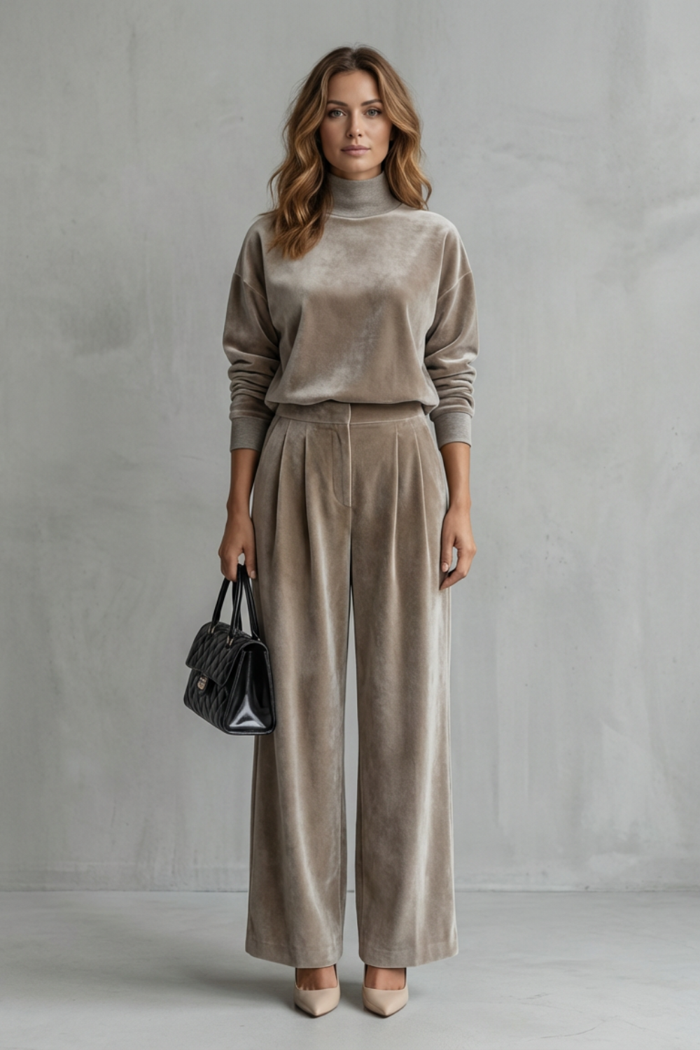 Élianne – Luxe Velour Elegance – Two-Piece Lounge Set-10508113215831-OLVIA ROSE LONDON