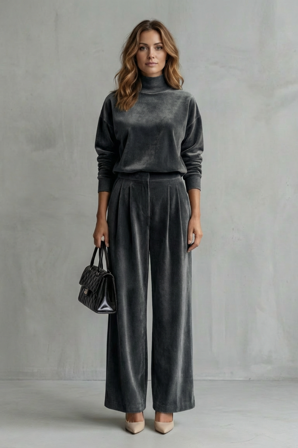 Élianne – Luxe Velour Elegance – Two-Piece Lounge Set-10508113215831-OLVIA ROSE LONDON