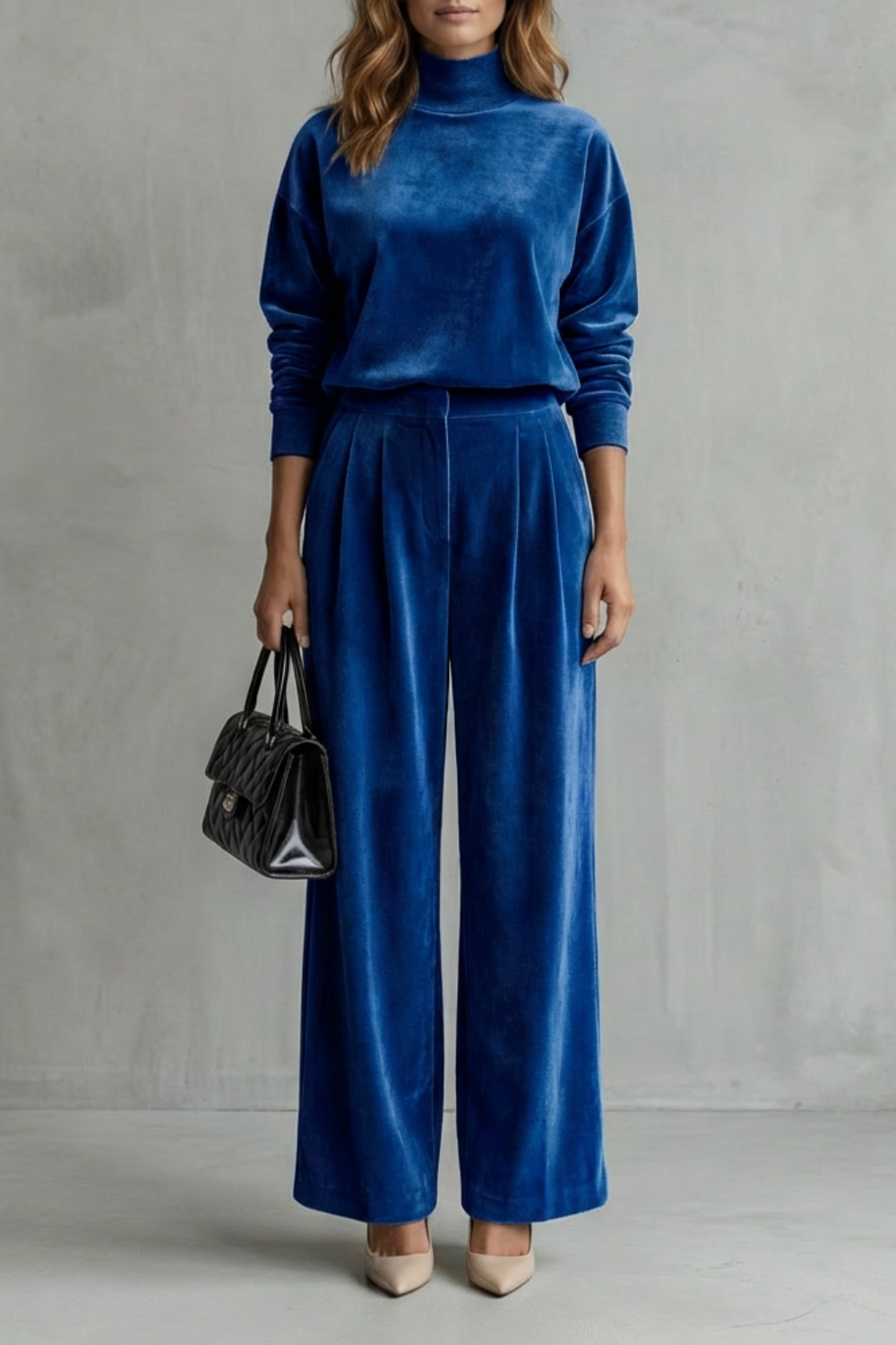 Élianne – Luxe Velour Elegance – Two-Piece Lounge Set-10508113215831-OLVIA ROSE LONDON