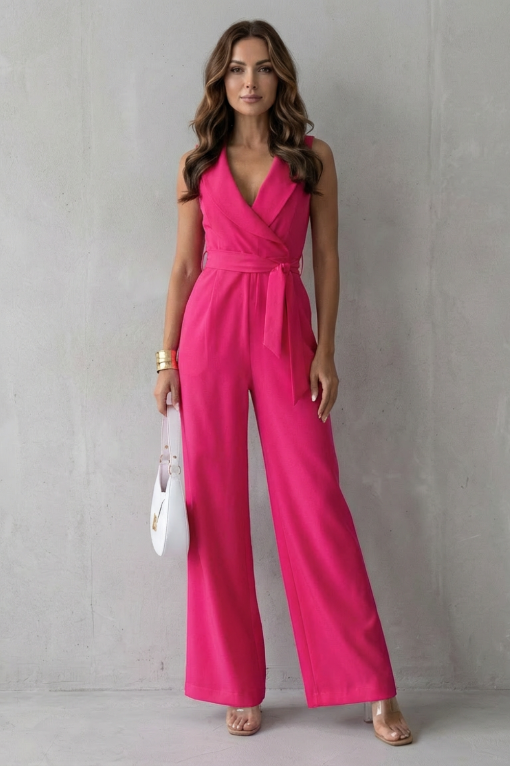 Elisavie – Lapel wrap waist – Tailored jumpsuit-10510417625431-OLVIA ROSE LONDON