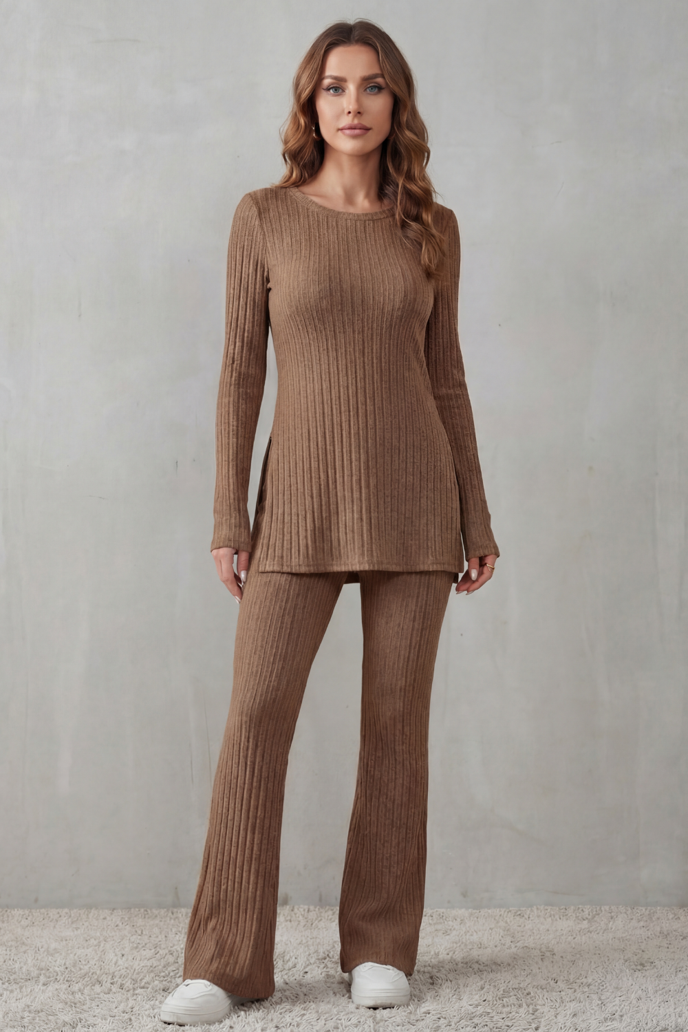 Elisianne – Ribbed elegance – Knit lounge set-10486843998551-OLVIA ROSE LONDON