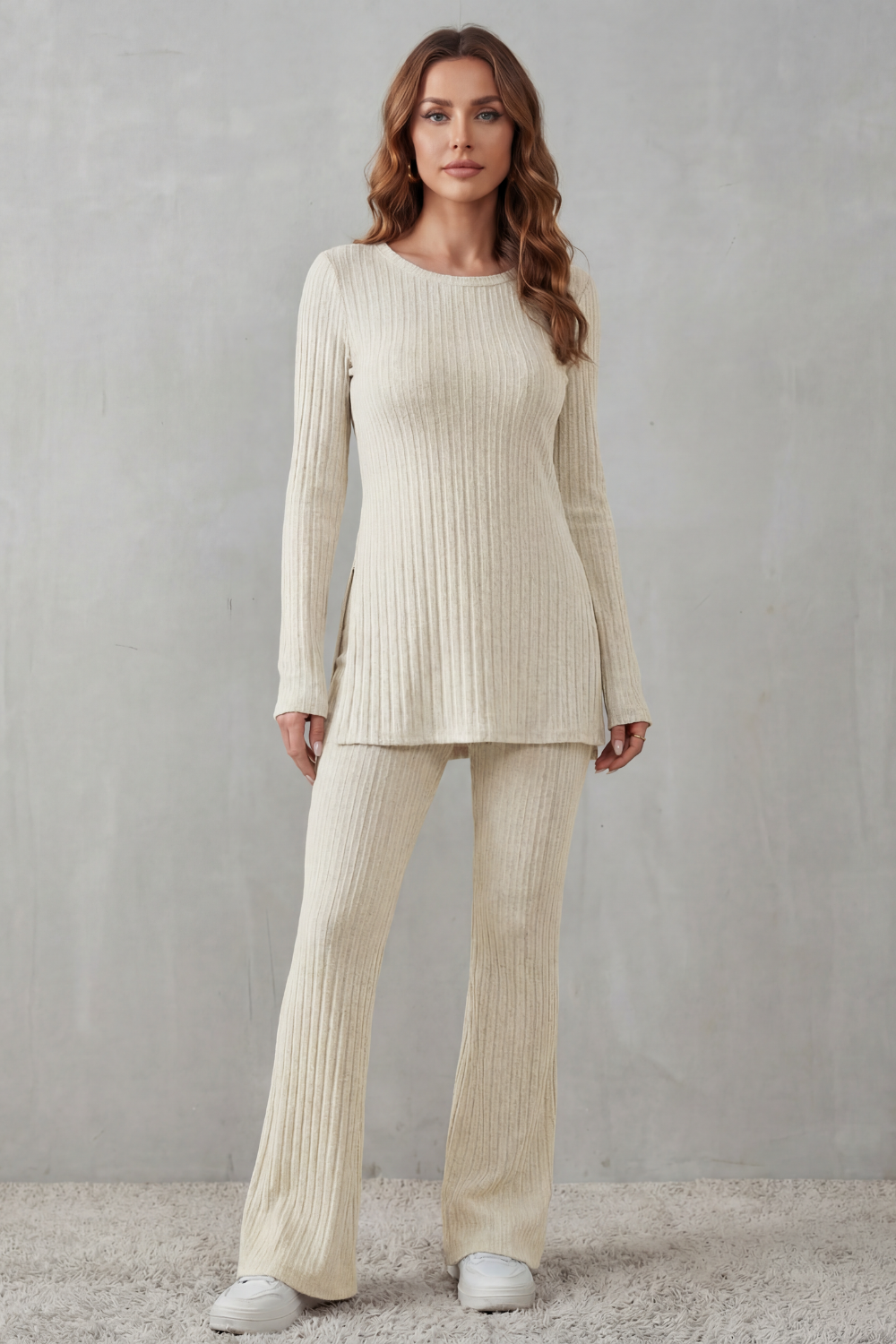 Elisianne – Ribbed elegance – Knit lounge set-10486843998551-OLVIA ROSE LONDON
