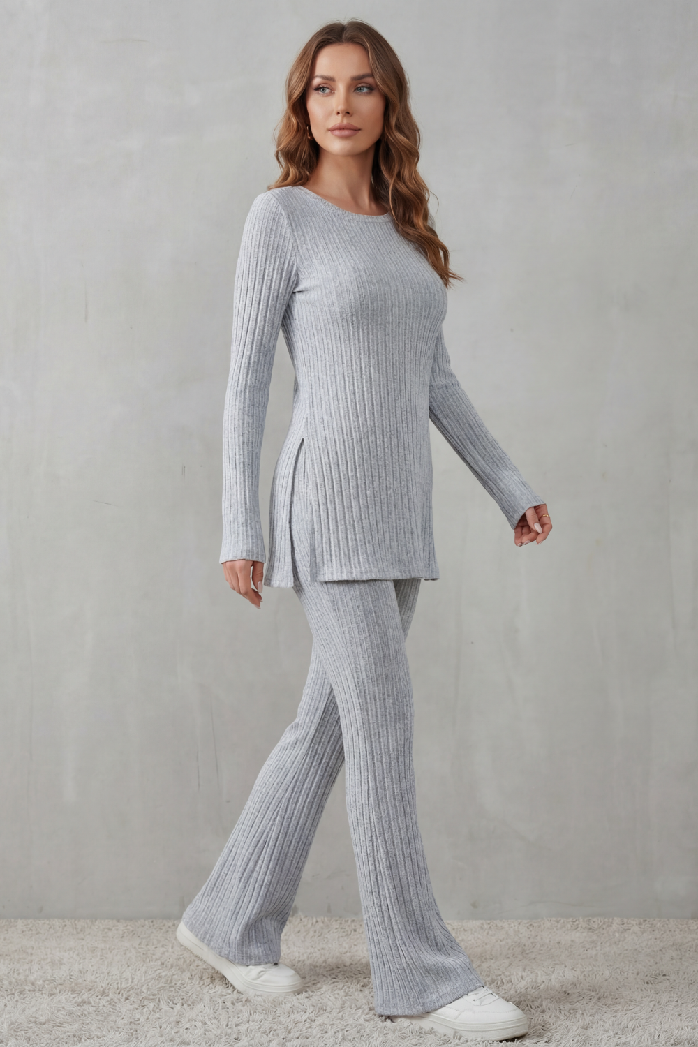 Elisianne – Ribbed elegance – Knit lounge set-10486843998551-OLVIA ROSE LONDON