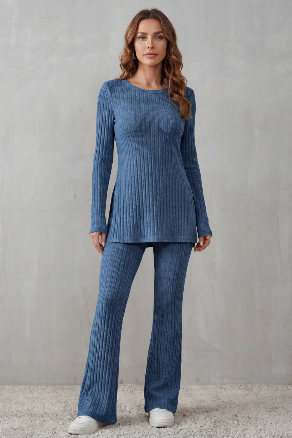Elisianne – Ribbed elegance – Knit lounge set-10486843998551-OLVIA ROSE LONDON