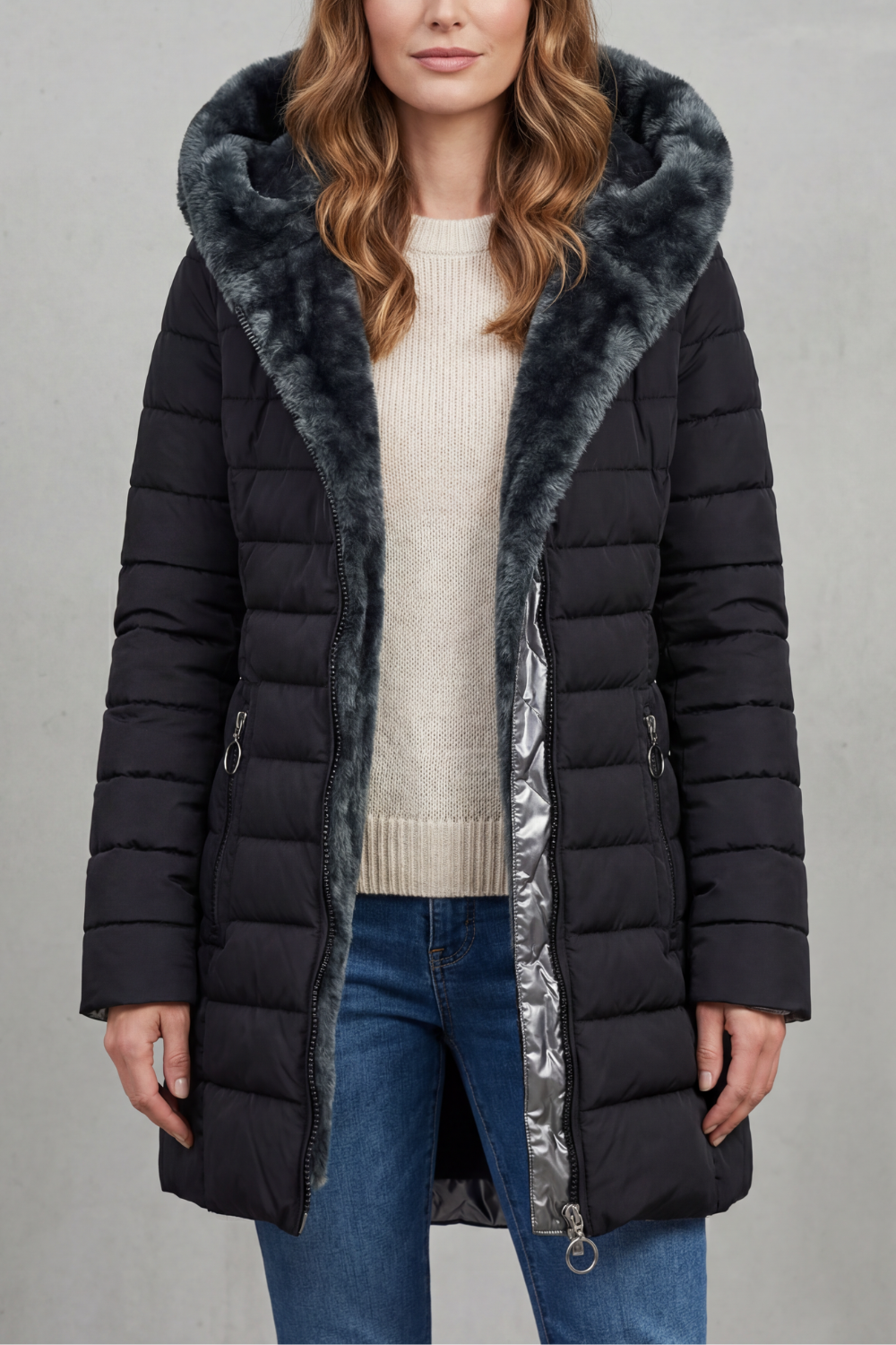 Elowen – Faux fur lined – Winter parka coat-10469896651095-OLVIA ROSE LONDON