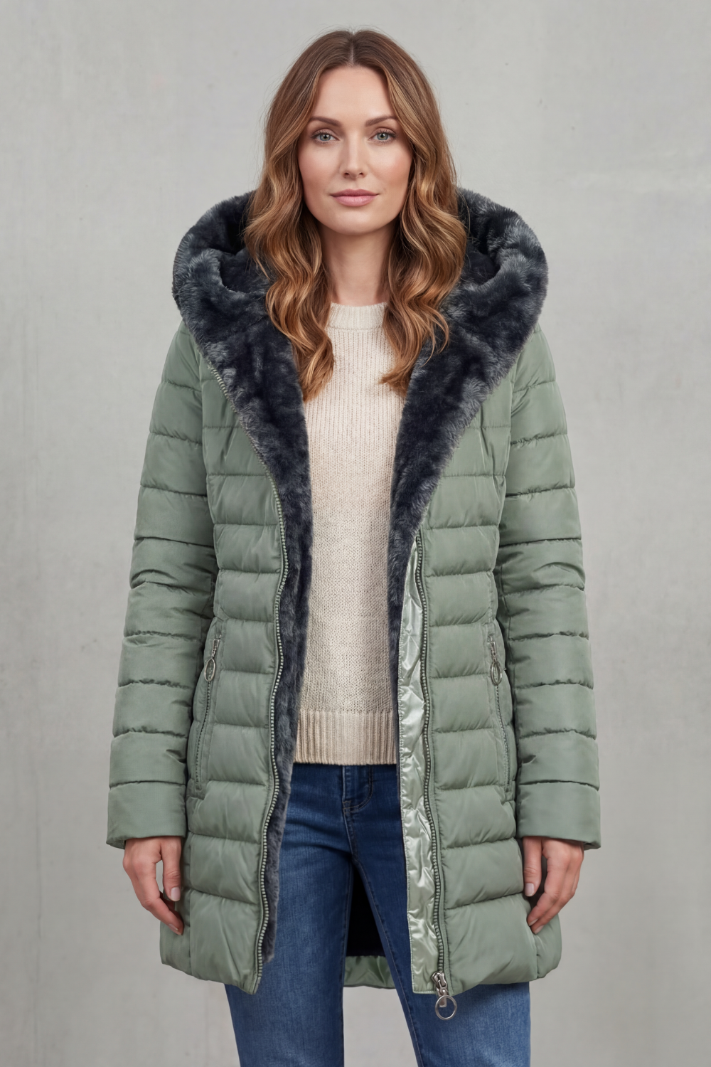 Elowen – Faux fur lined – Winter parka coat-10469896651095-OLVIA ROSE LONDON