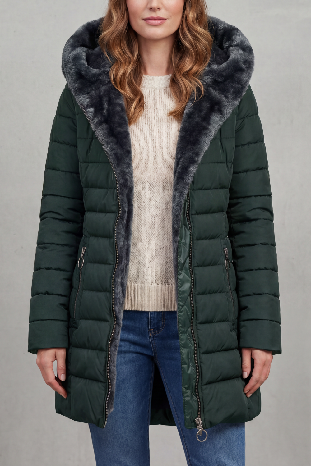 Elowen – Faux fur lined – Winter parka coat-10469896651095-OLVIA ROSE LONDON