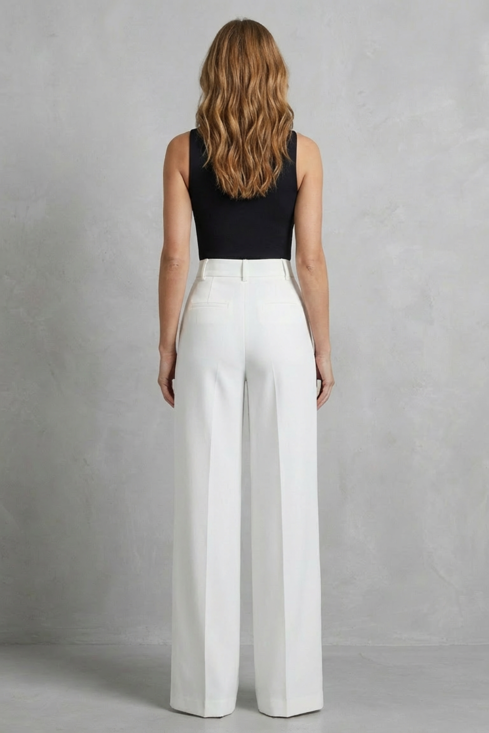 Elozane – Tailored pleats – High-waist wide-leg trousers-10507987943767-OLVIA ROSE LONDON