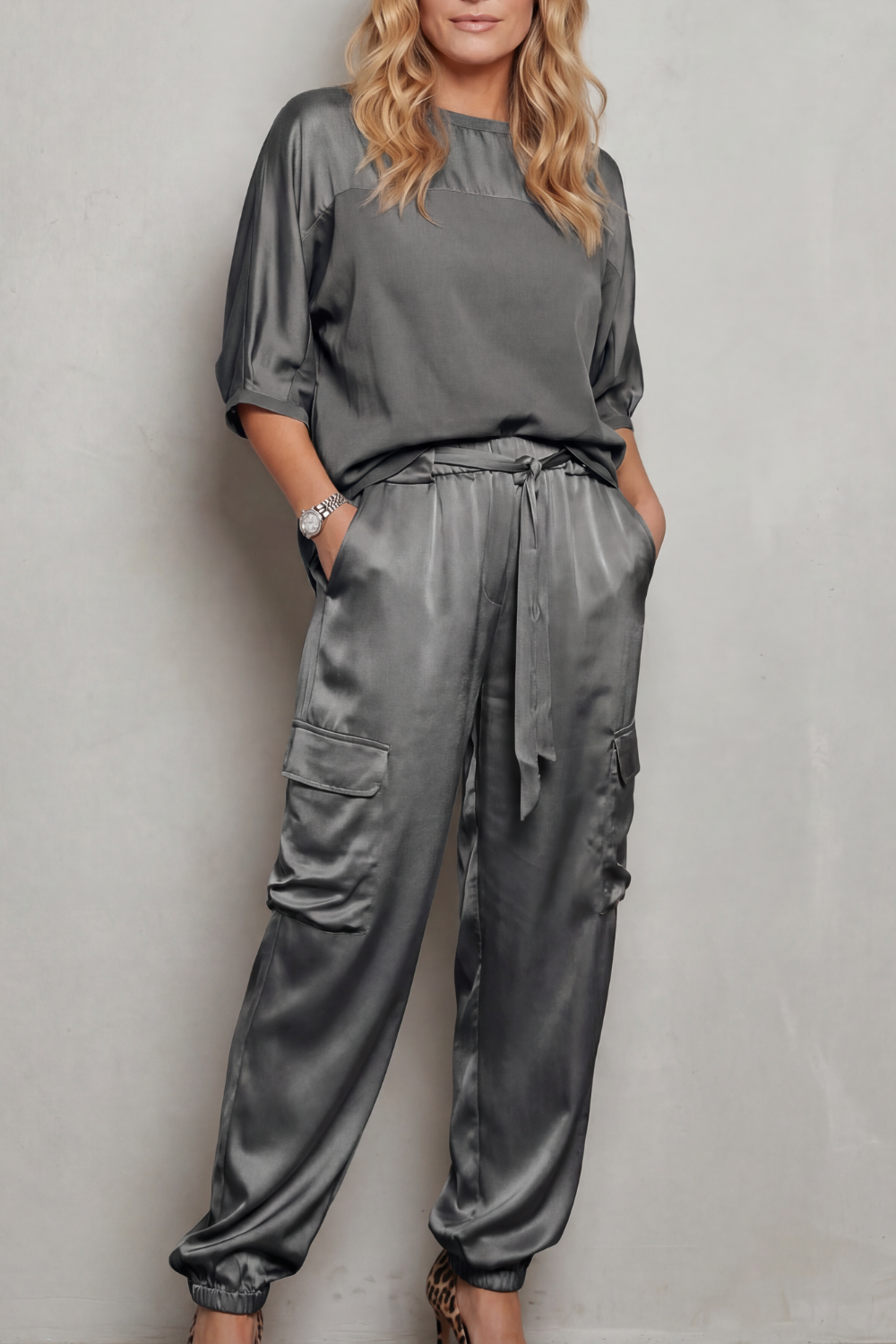 Finley – Silky Cargo - Lounge Set-10490775175511-OLVIA ROSE LONDON