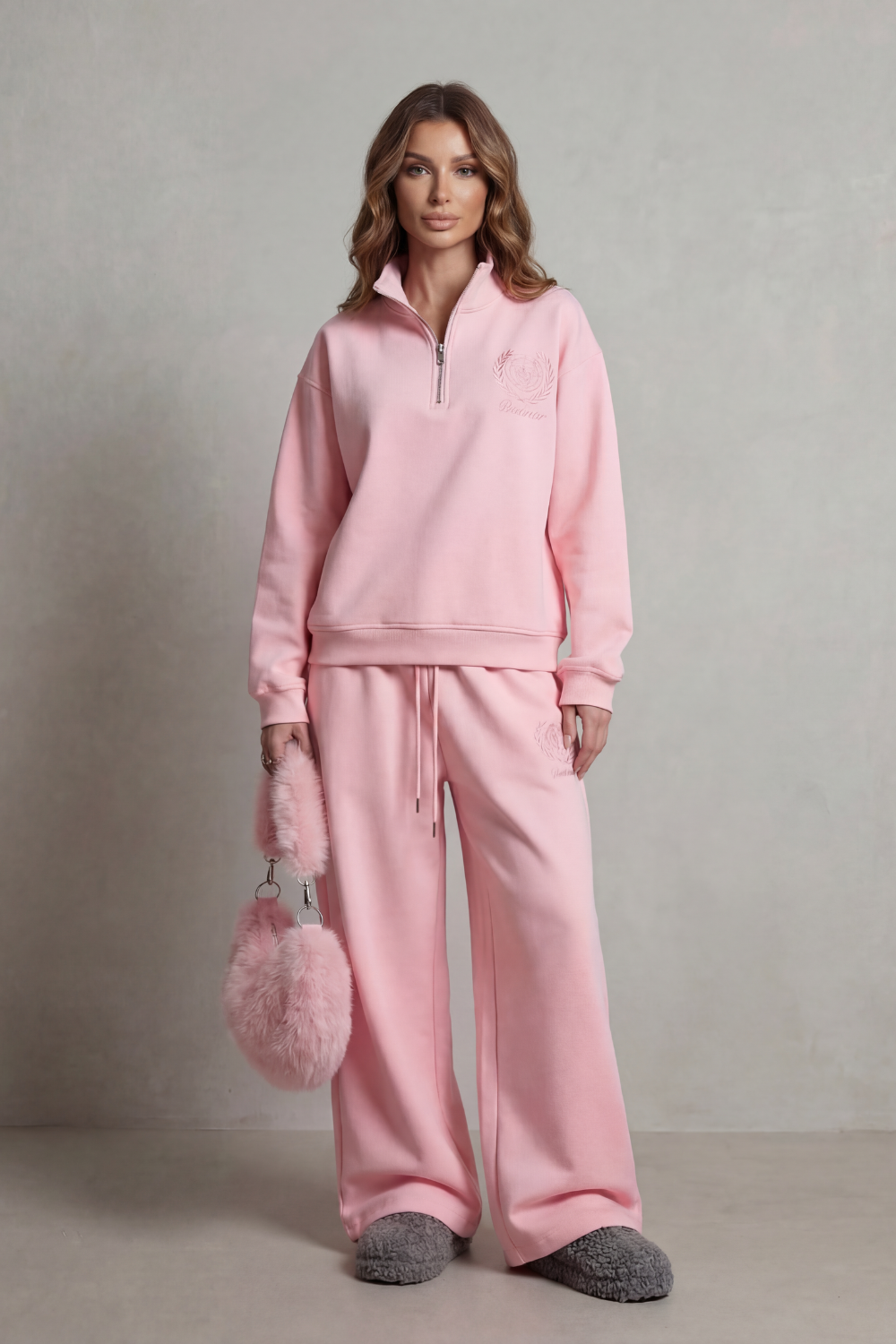 Florevée – Embroidered crest – Zip lounge set-10487014326615-OLVIA ROSE LONDON