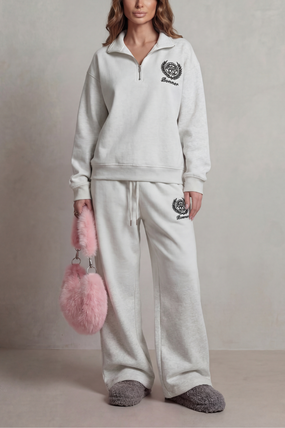 Florevée – Embroidered crest – Zip lounge set-10487014326615-OLVIA ROSE LONDON