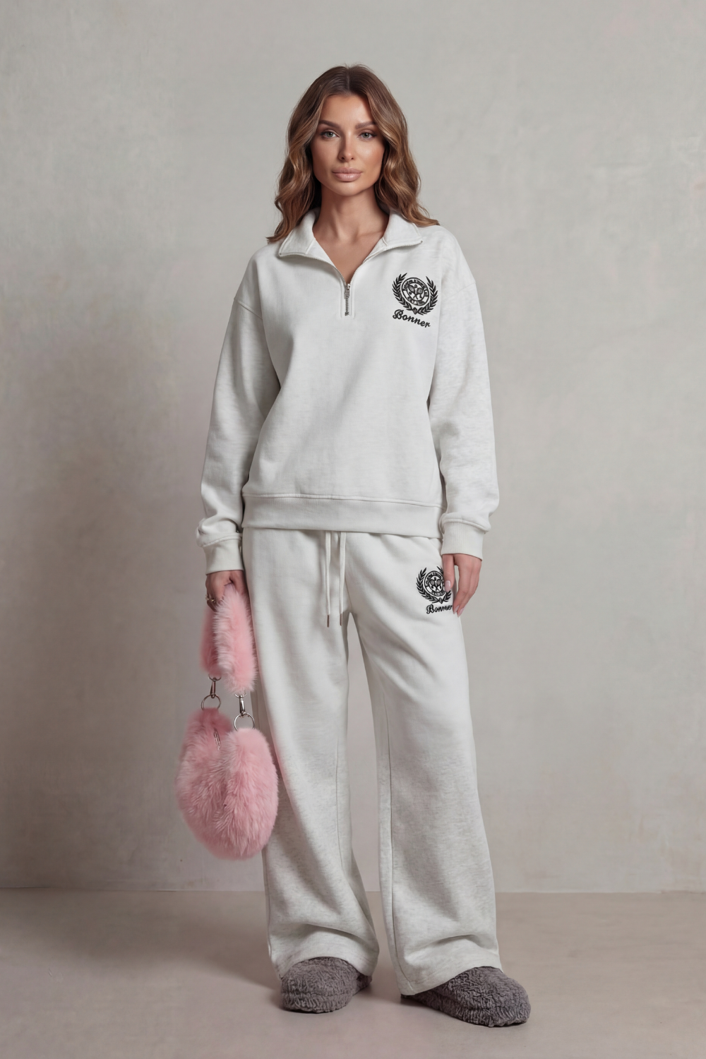Florevée – Embroidered crest – Zip lounge set-10487014326615-OLVIA ROSE LONDON