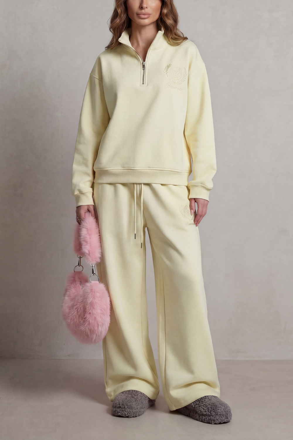 Florevée – Embroidered crest – Zip lounge set-10487014326615-OLVIA ROSE LONDON