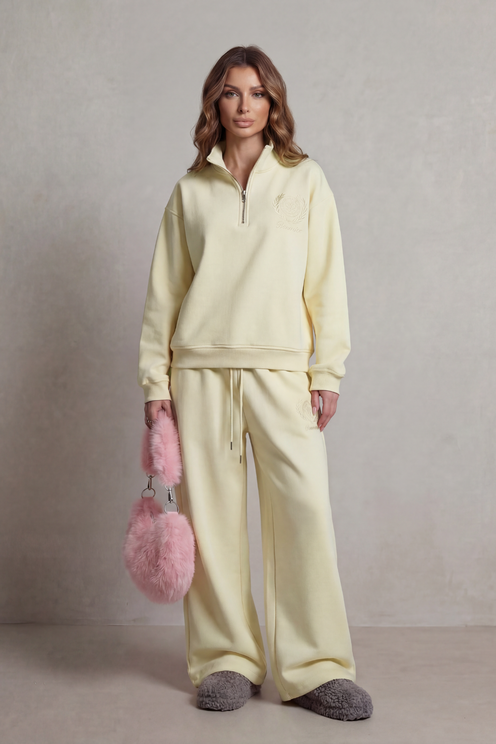 Florevée – Embroidered crest – Zip lounge set-10487014326615-OLVIA ROSE LONDON