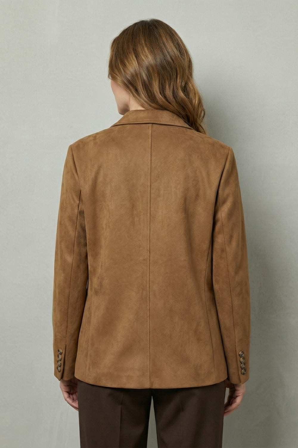 Giulietta – Structured shoulders – Suede blazer-10427606171991-OLVIA ROSE LONDON