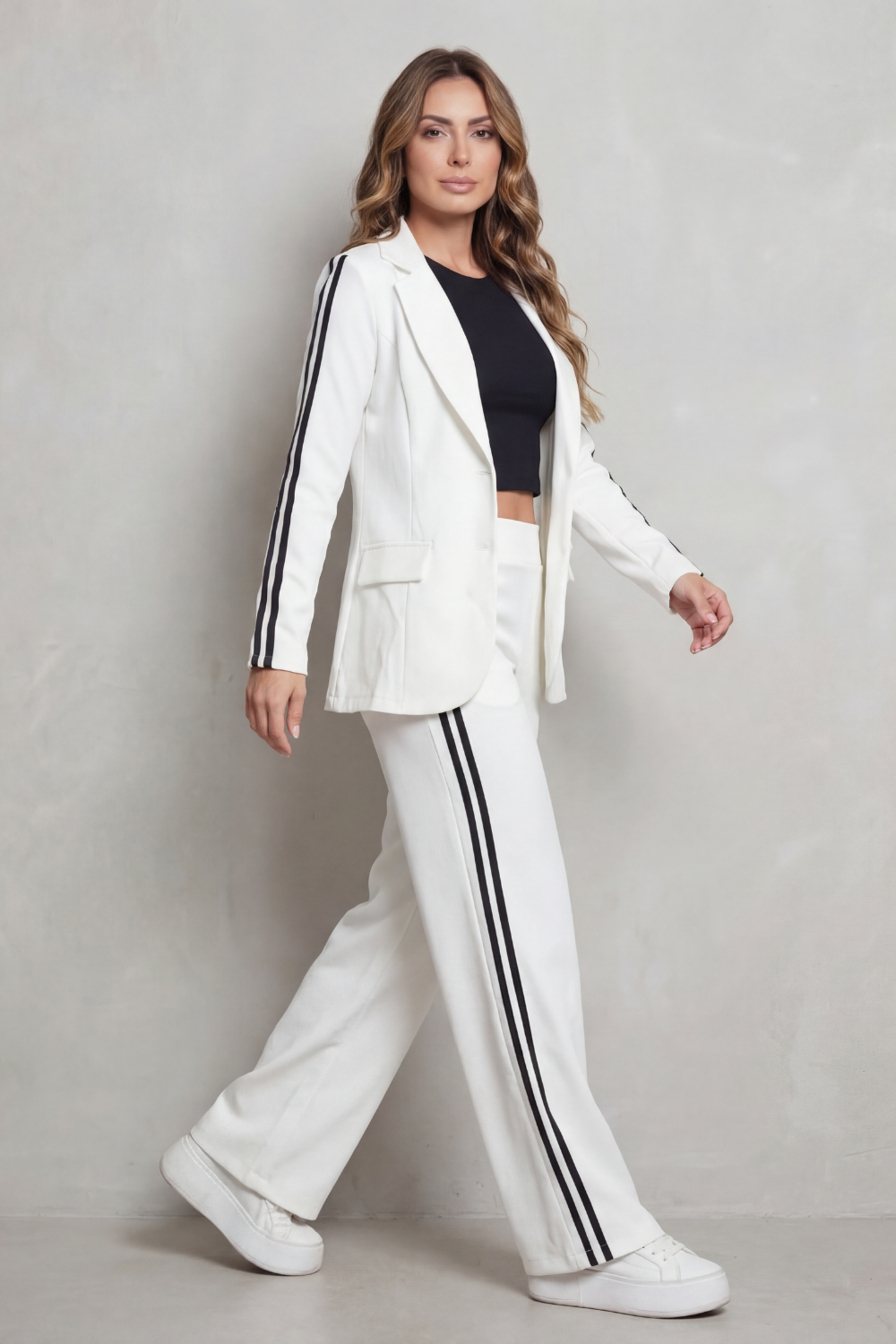 Ishie – Stripe detail – Sporty elegance set-10490768785751-OLVIA ROSE LONDON