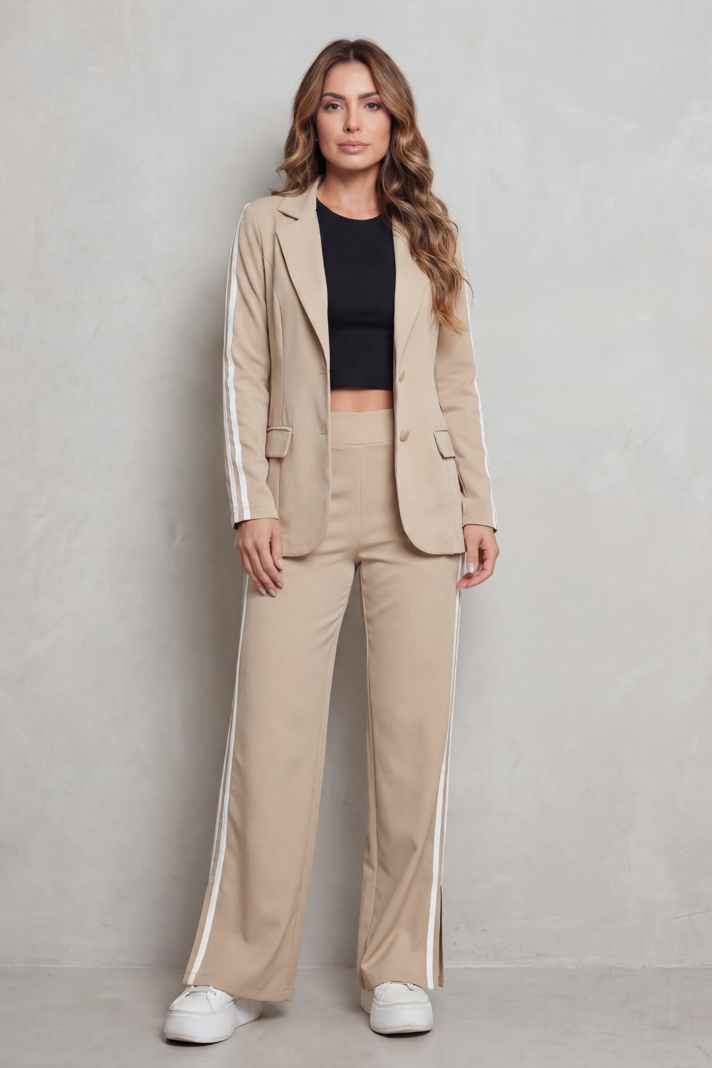 Ishie – Stripe detail – Sporty elegance set-10490768785751-OLVIA ROSE LONDON