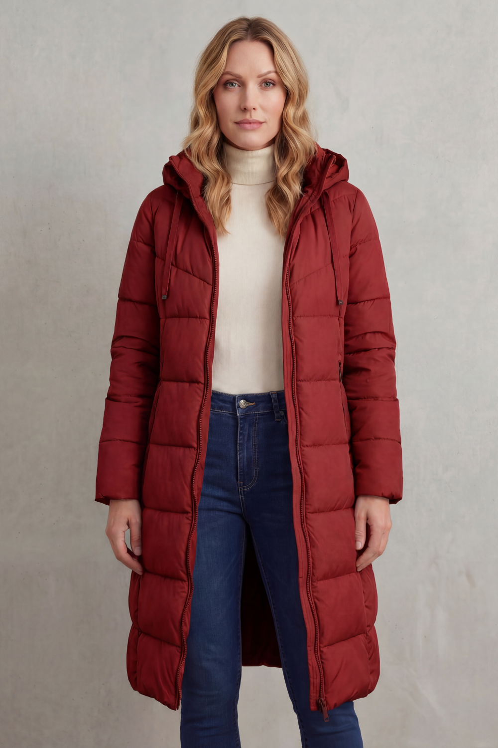 Langley – Warm Women’s Longline Puffer Jacket-10469896978775-OLVIA ROSE LONDON