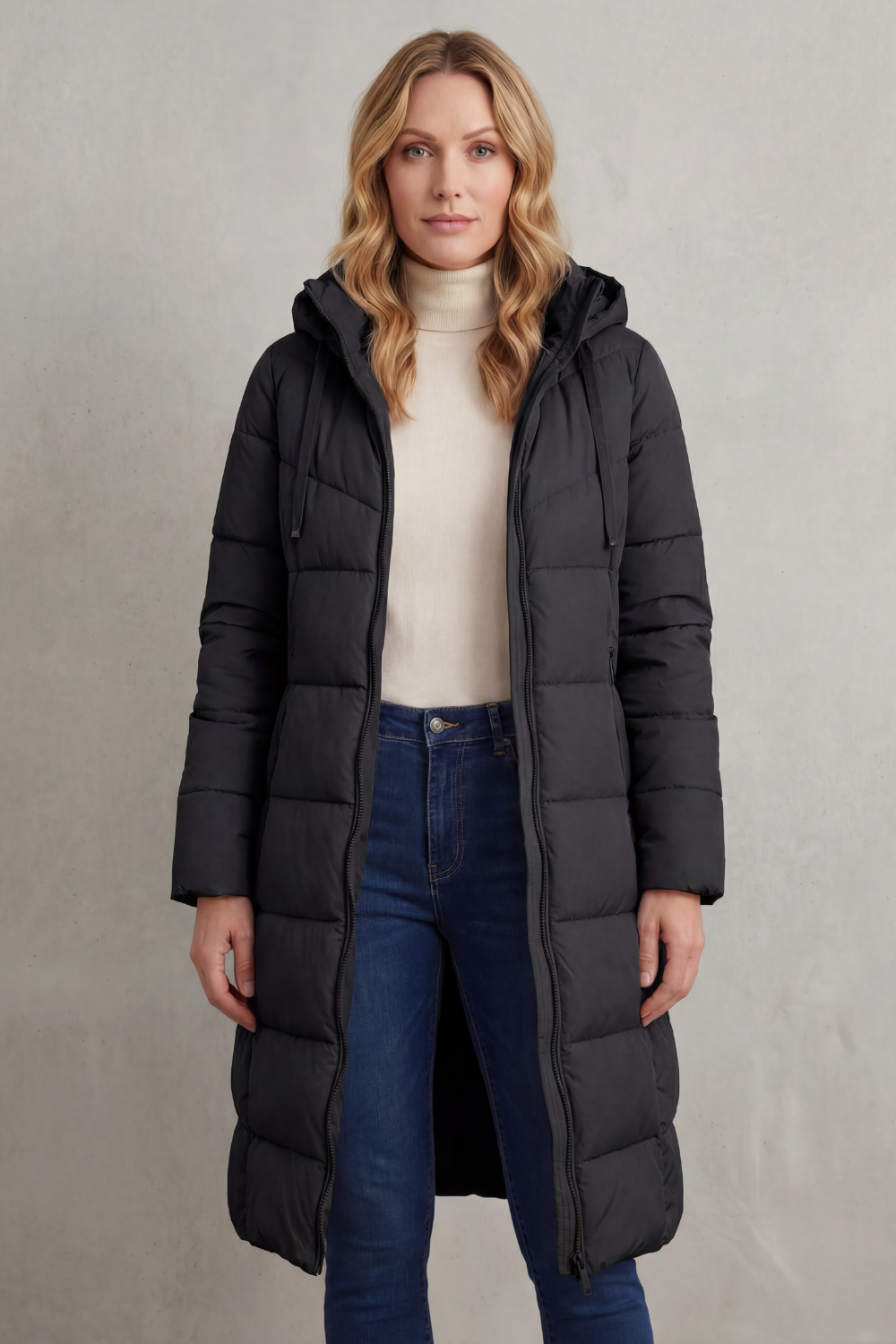Langley – Warm Women’s Longline Puffer Jacket-10469896978775-OLVIA ROSE LONDON