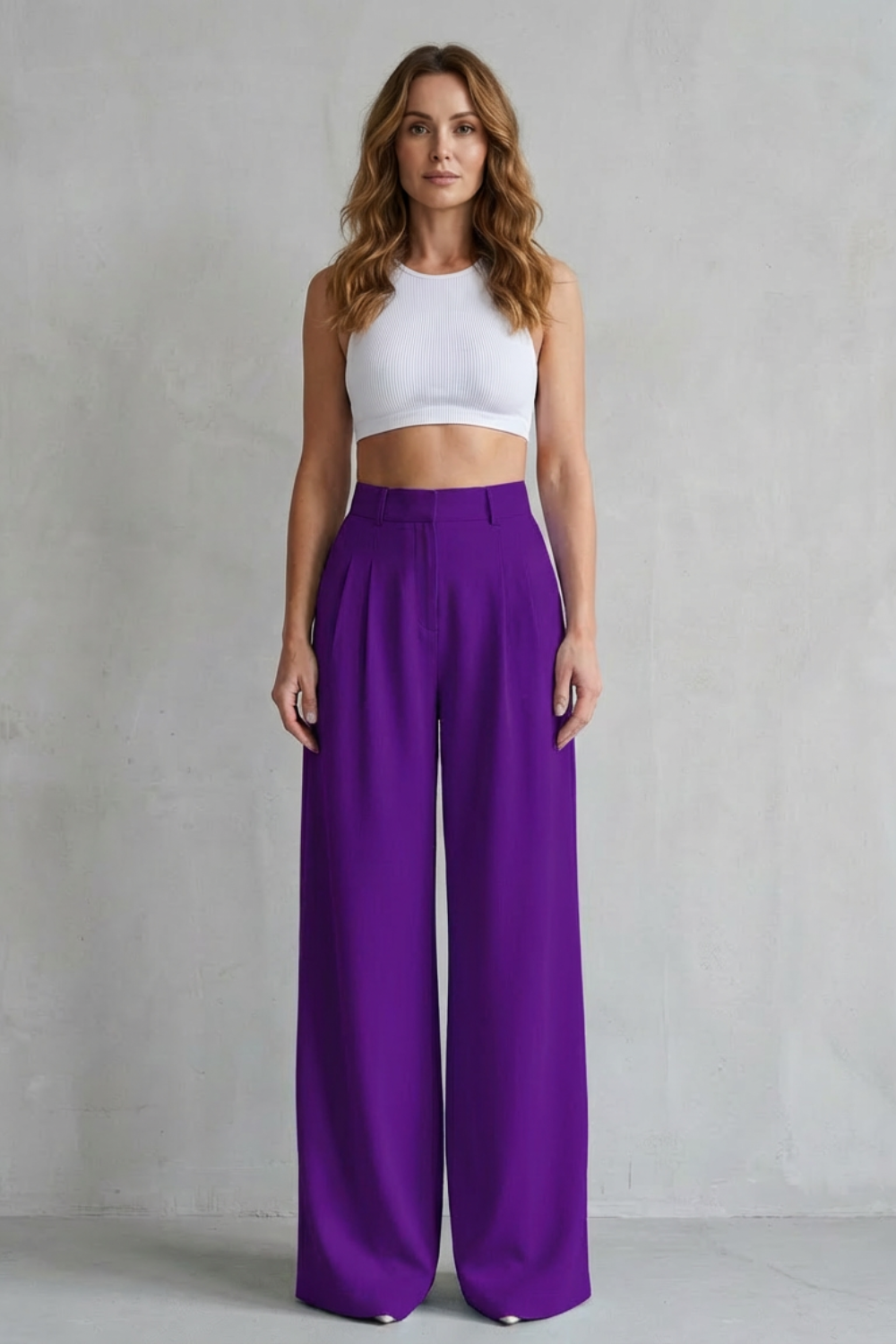 Lunévia – Flowing drape – Wide-leg tailored trousers-10507975622999-OLVIA ROSE LONDON