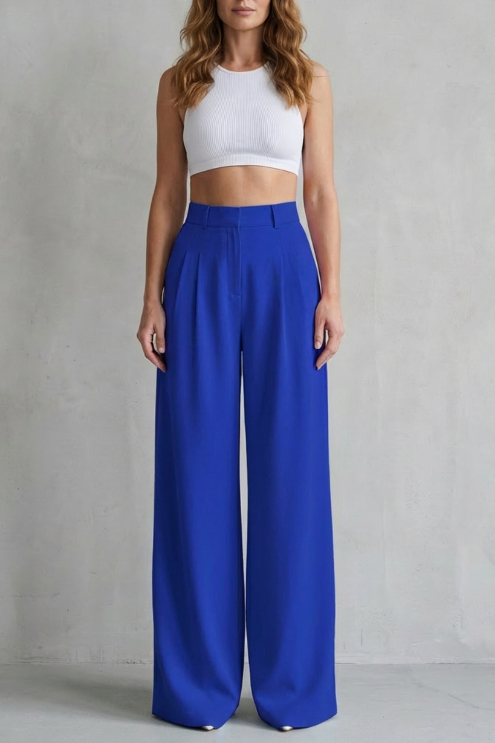 Lunévia – Flowing drape – Wide-leg tailored trousers-10507975622999-OLVIA ROSE LONDON