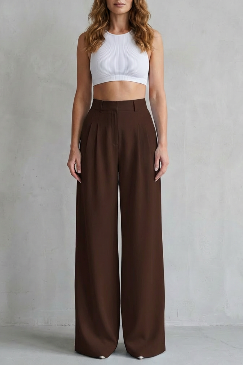 Lunévia – Flowing drape – Wide-leg tailored trousers-10507975622999-OLVIA ROSE LONDON