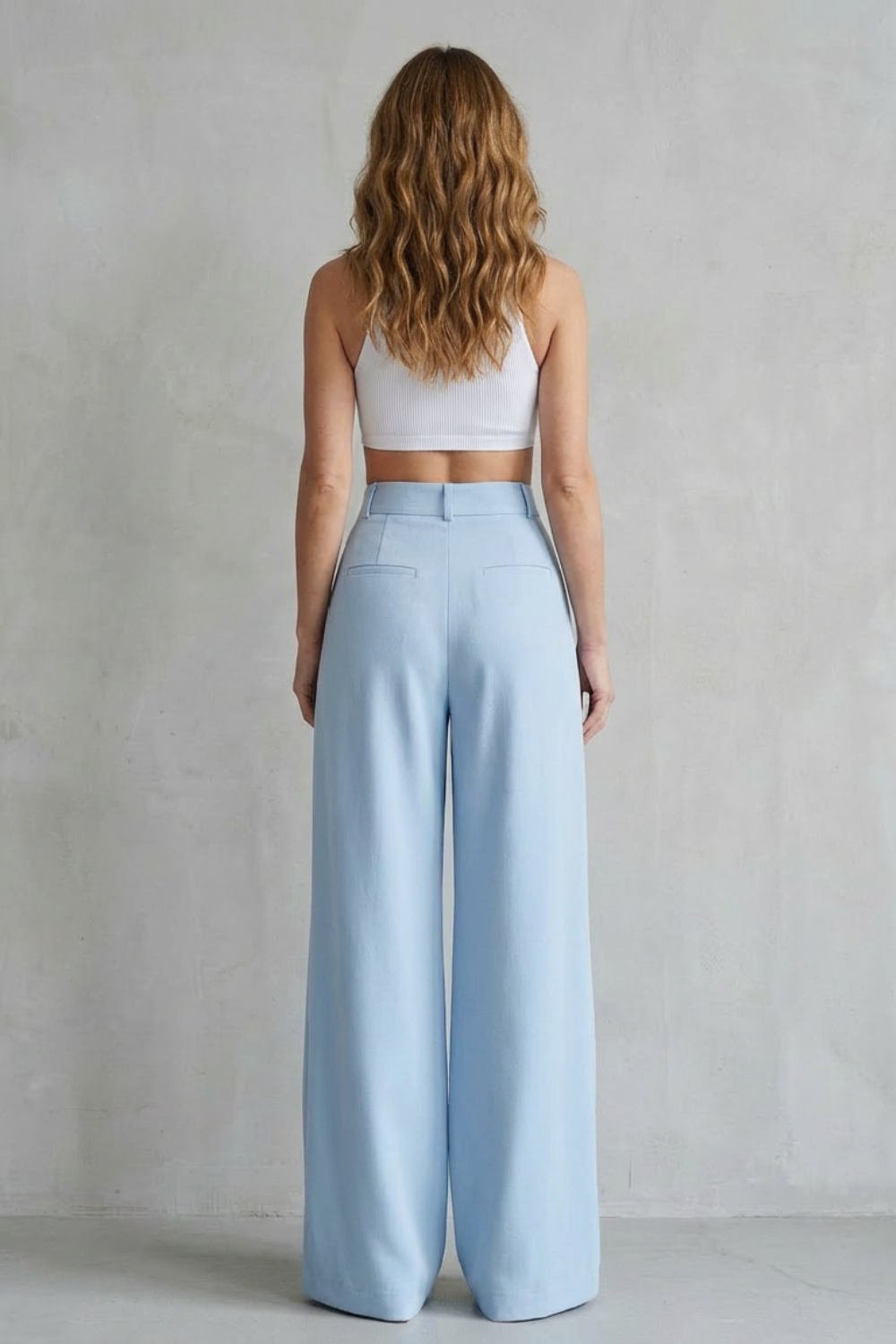 Lunévia – Flowing drape – Wide-leg tailored trousers-10507975622999-OLVIA ROSE LONDON