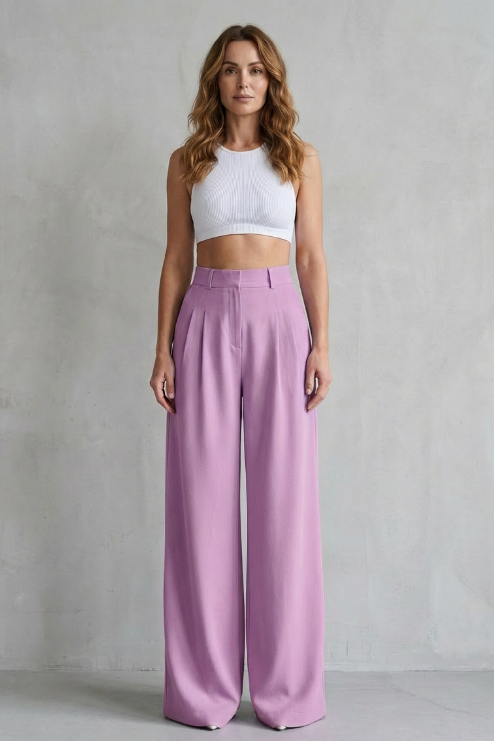 Lunévia – Flowing drape – Wide-leg tailored trousers-10507975622999-OLVIA ROSE LONDON