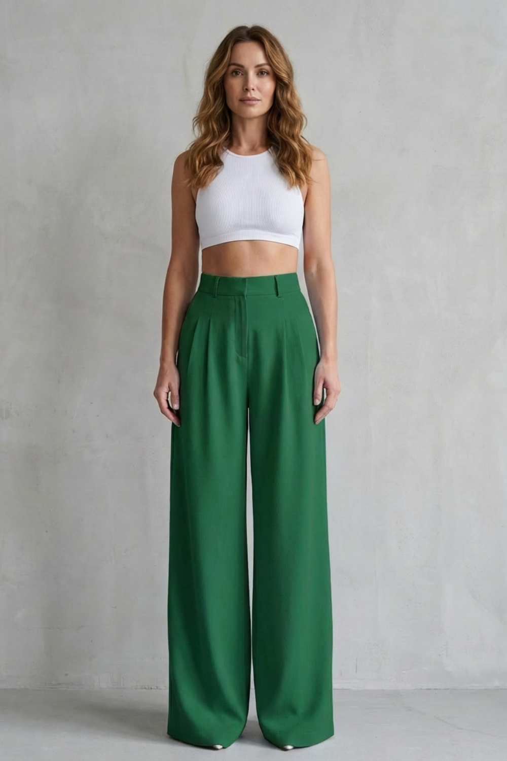 Lunévia – Flowing drape – Wide-leg tailored trousers-10507975622999-OLVIA ROSE LONDON